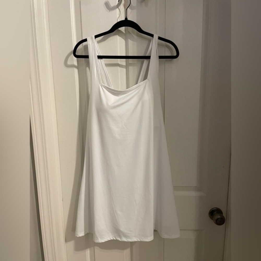 Ideology White Swing Tank Dress with Double Straps